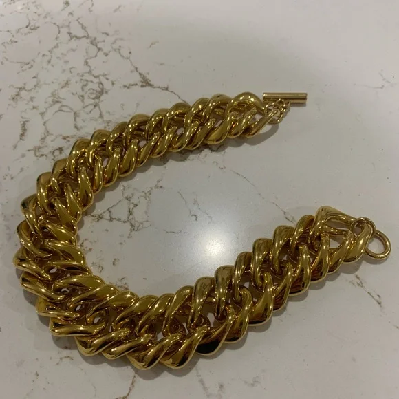 Balenciaga Gold-Tone Linked Chunky Chain Necklace - Picture 6 of 10